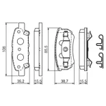BOSCH 0986424814 Juego de pastillas de freno