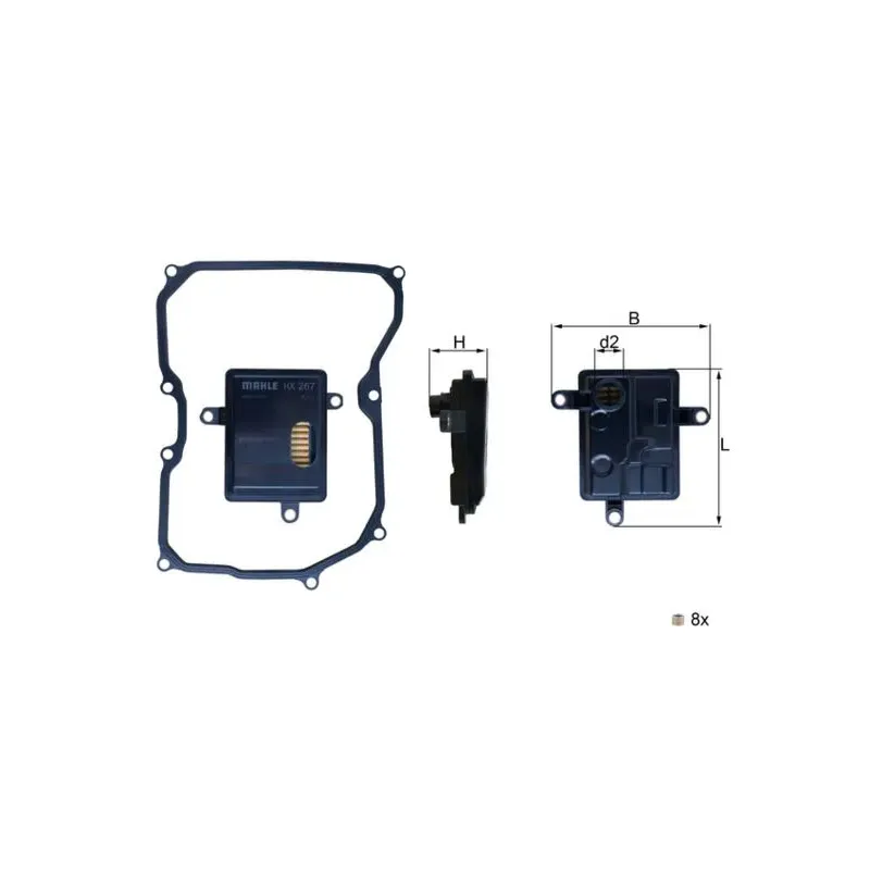 MAHLE HX267D Filtro hidráulico, transmisión automática