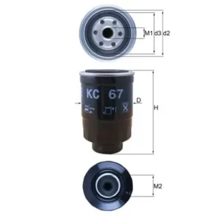MAHLE KC67 Filtro combustible