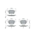 BOSCH 0986424885 Juego de pastillas de freno