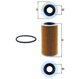 MAHLE OX1076D Filtro de aceite