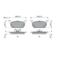 BOSCH 0986424846 Juego de pastillas de freno