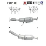 AS FD5109 Filtro hollín/partículas, sistema escape