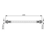 BOSCH 1987476969 Tubo flexible de frenos