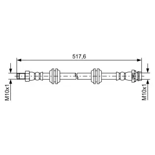 BOSCH 1987481731 Tubo flexible de frenos