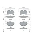 BOSCH 0986424457 Juego de pastillas de freno