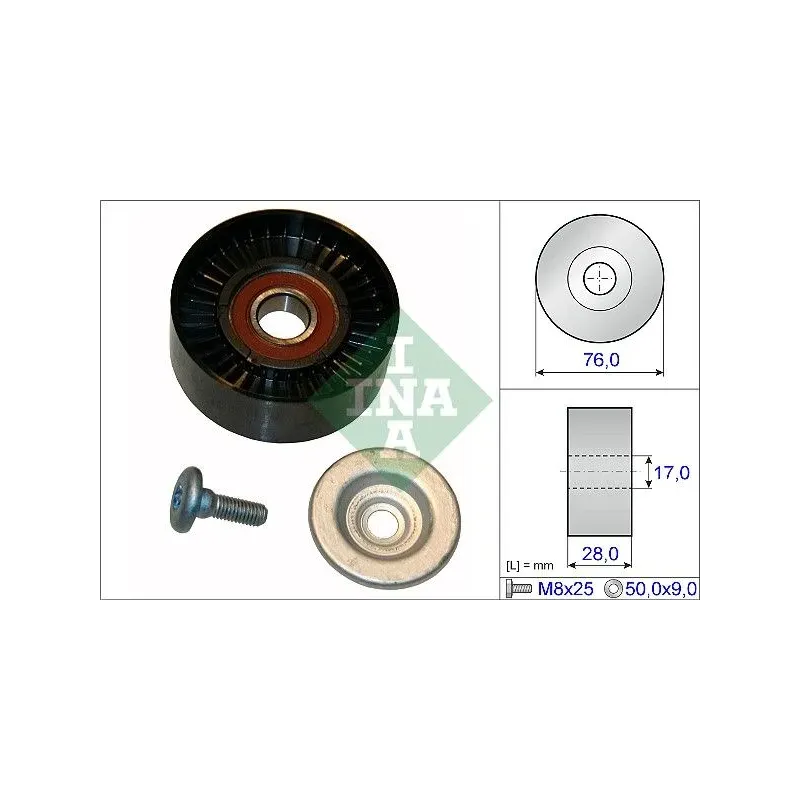 Schaeffler INA 532064810 Polea inversión/guía, correa poli V