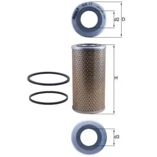 MAHLE OX17D Filtro de aceite