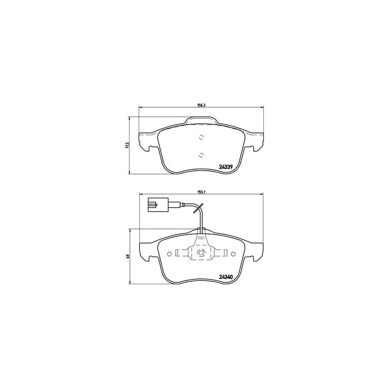 BREMBO P23103 Juego de pastillas de freno