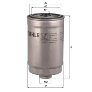 MAHLE KC181 Filtro combustible