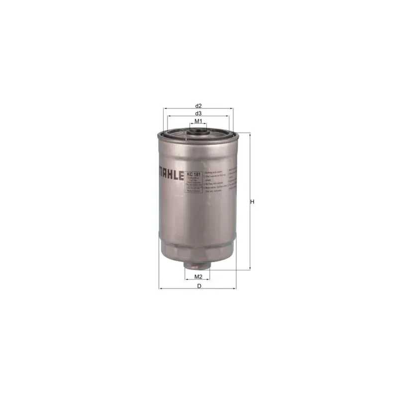 MAHLE KC181 Filtro combustible