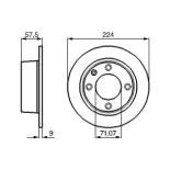 BOSCH 0986478604 Disco de freno (Unidad)