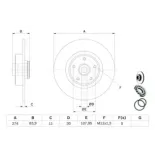 BOSCH 0986479273 Disco de freno (Unidad)