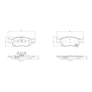 BREMBO P11031 Juego de pastillas de freno