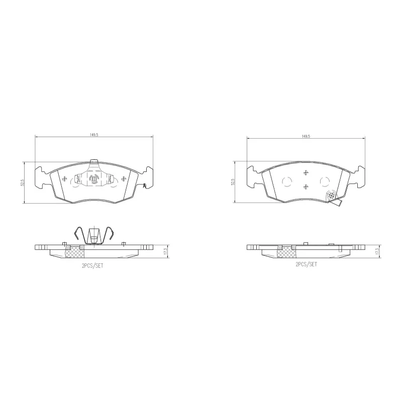 BREMBO P11031 Juego de pastillas de freno