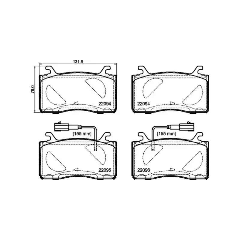 BREMBO P23187 Juego de pastillas de freno