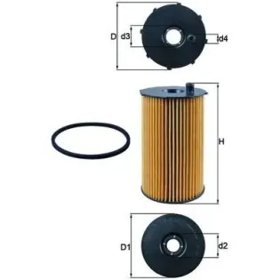 MAHLE OX205/2D Filtro de aceite