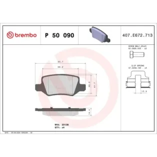 BREMBO P50090 Juego de pastillas de freno