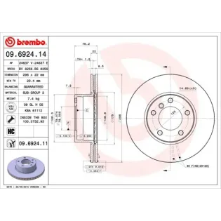 AP 24637E Disco de freno