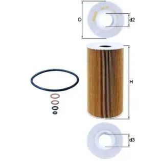 MAHLE OX126D Filtro de aceite