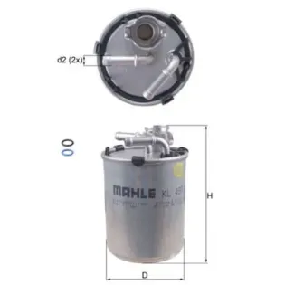 MAHLE KL497D Filtro combustible