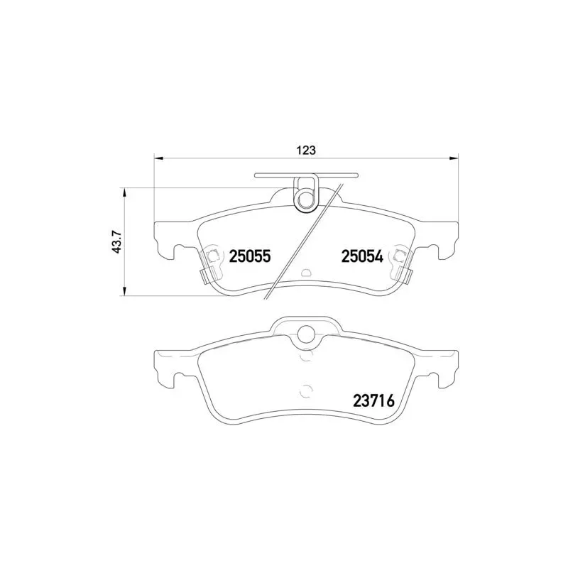 BREMBO P28070 Juego de pastillas de freno