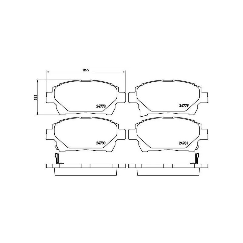 BREMBO P83097 Juego de pastillas de freno