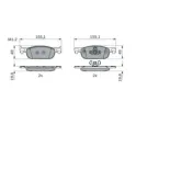 BOSCH 0986424021 Juego de pastillas de freno