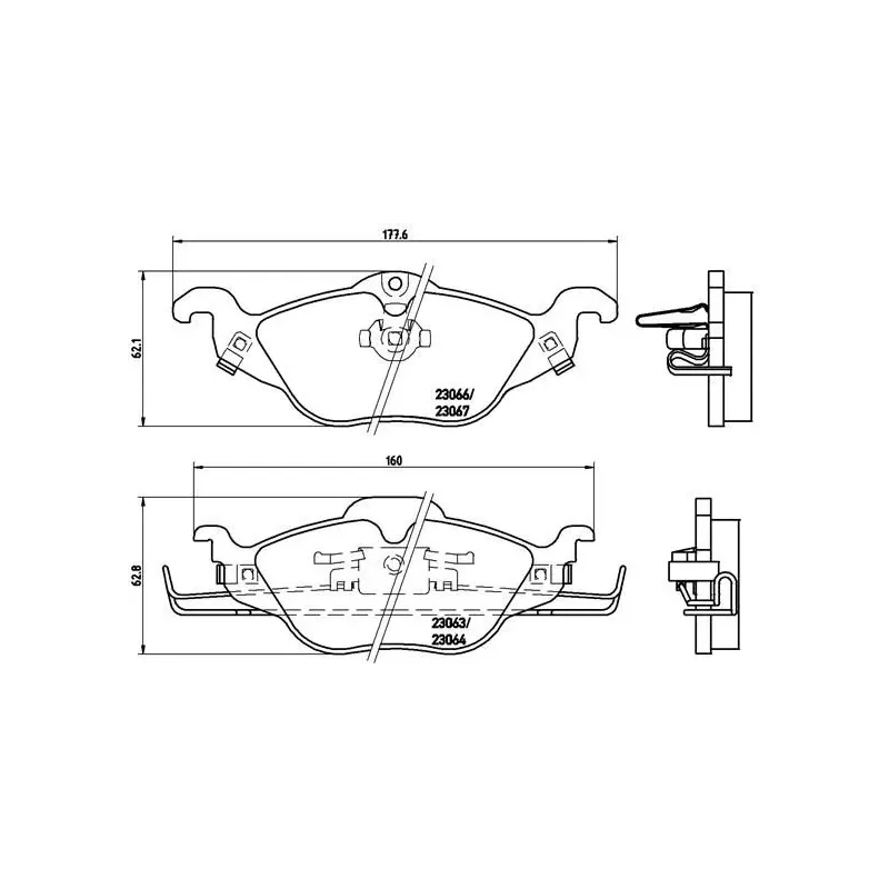 BREMBO P59030 Juego de pastillas de freno