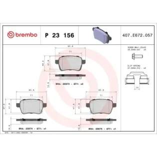 BREMBO P23156 Juego de pastillas de freno