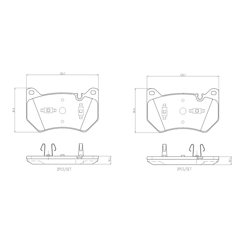 BREMBO P85181 Juego de pastillas de freno