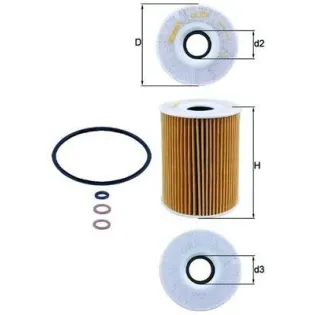 MAHLE OX254D2 Filtro de aceite