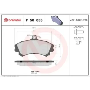 BREMBO P50055 Juego de pastillas de freno