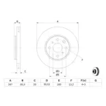 BOSCH 0986479239 Disco de freno (Unidad)