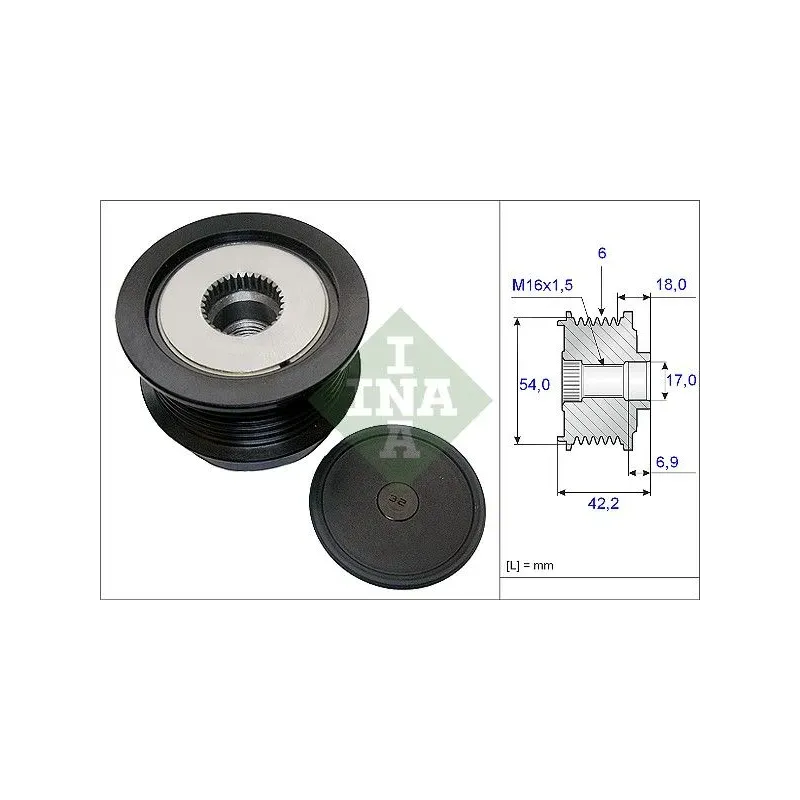 Schaeffler INA 535018810 Rueda libre alternador