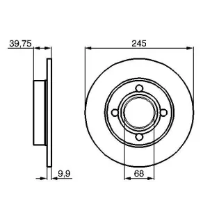 BOSCH 0986478216 Disco de freno (Unidad)