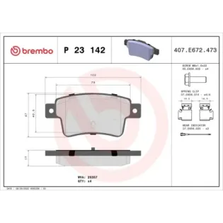 BREMBO P23142 Juego de pastillas de freno