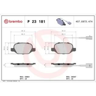 BREMBO P23181 Juego de pastillas de freno