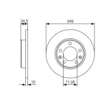 BOSCH 0986479C23 Disco de freno (Unidad)