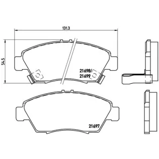 BREMBO P28024 Juego de pastillas de freno