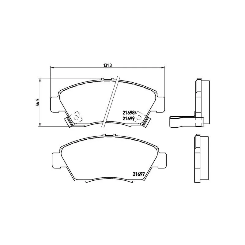 BREMBO P28024 Juego de pastillas de freno