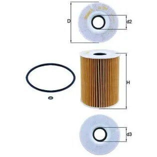 MAHLE OX254D1 Filtro de aceite