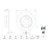 BOSCH 0986479217 Disco de freno (Unidad)