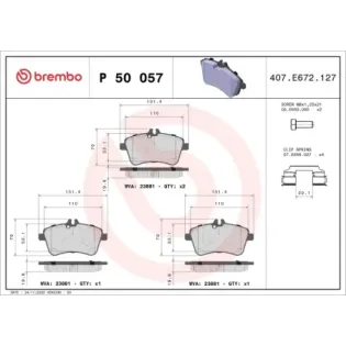 BREMBO P50057 Juego de pastillas de freno
