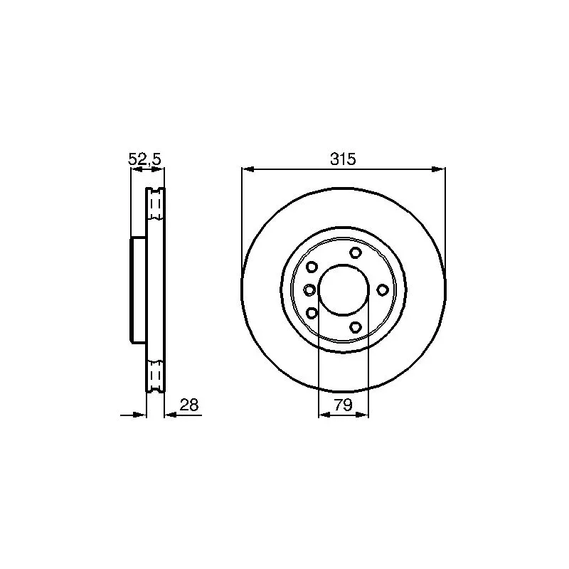 BOSCH 0986478762 Disco de freno (Unidad)