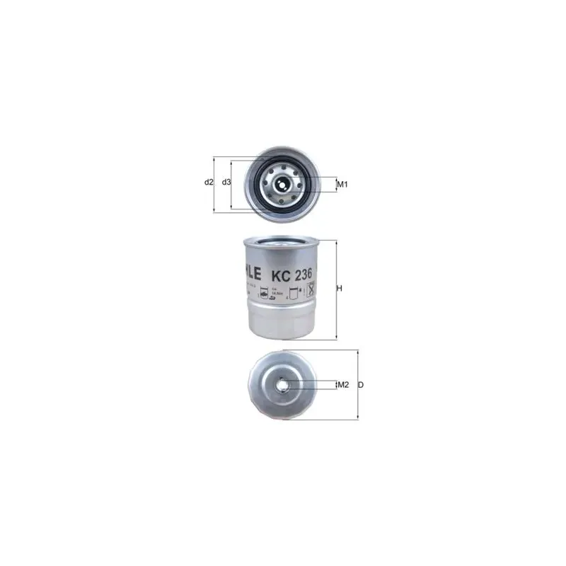 MAHLE KC236 Filtro combustible