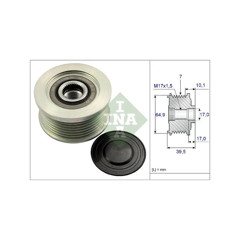 Schaeffler INA 535017710 Rueda libre alternador