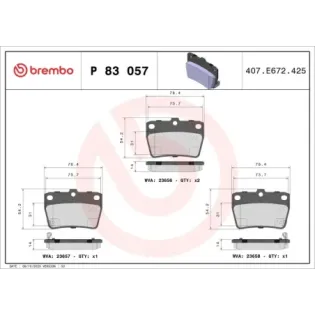 BREMBO P83057 Juego de pastillas de freno
