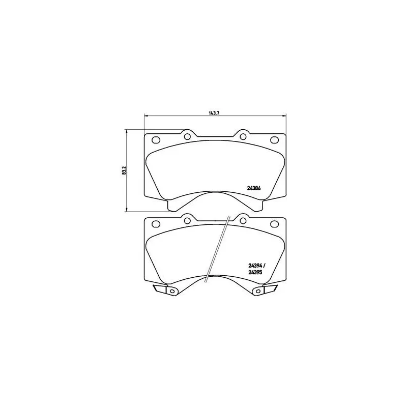 BREMBO P83107 Juego de pastillas de freno