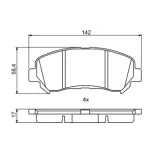 BOSCH 0986494244 Juego de pastillas de freno